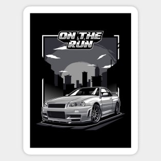 Nissan Skyline GTR R34 (On The Run) Sticker